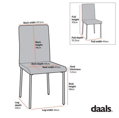Ensemble de 2 chaises de salle à manger Fernie en velours ocre orange brûlé avec pieds rembourrés