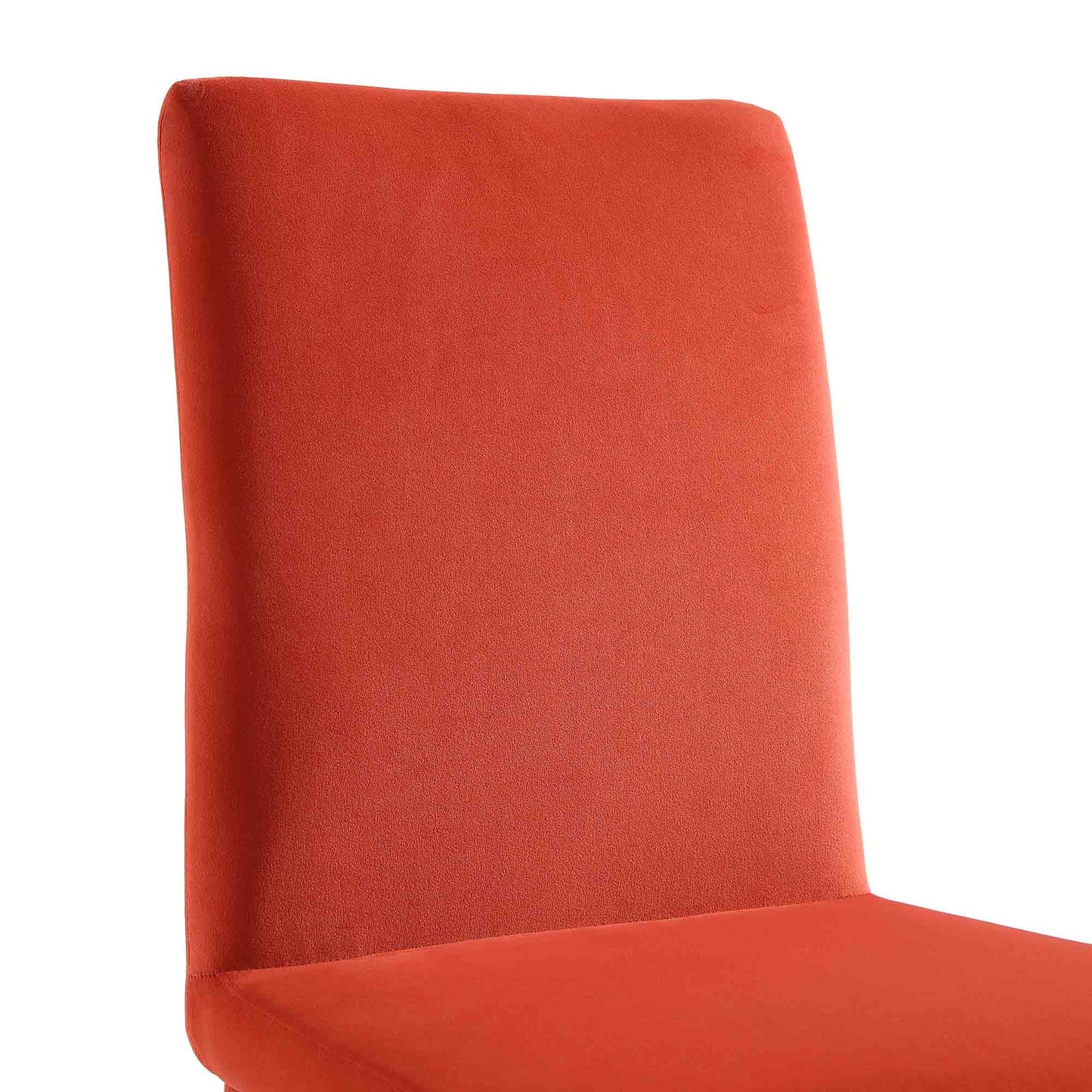 Ensemble de 2 chaises de salle à manger Fernie en velours ocre orange brûlé avec pieds rembourrés