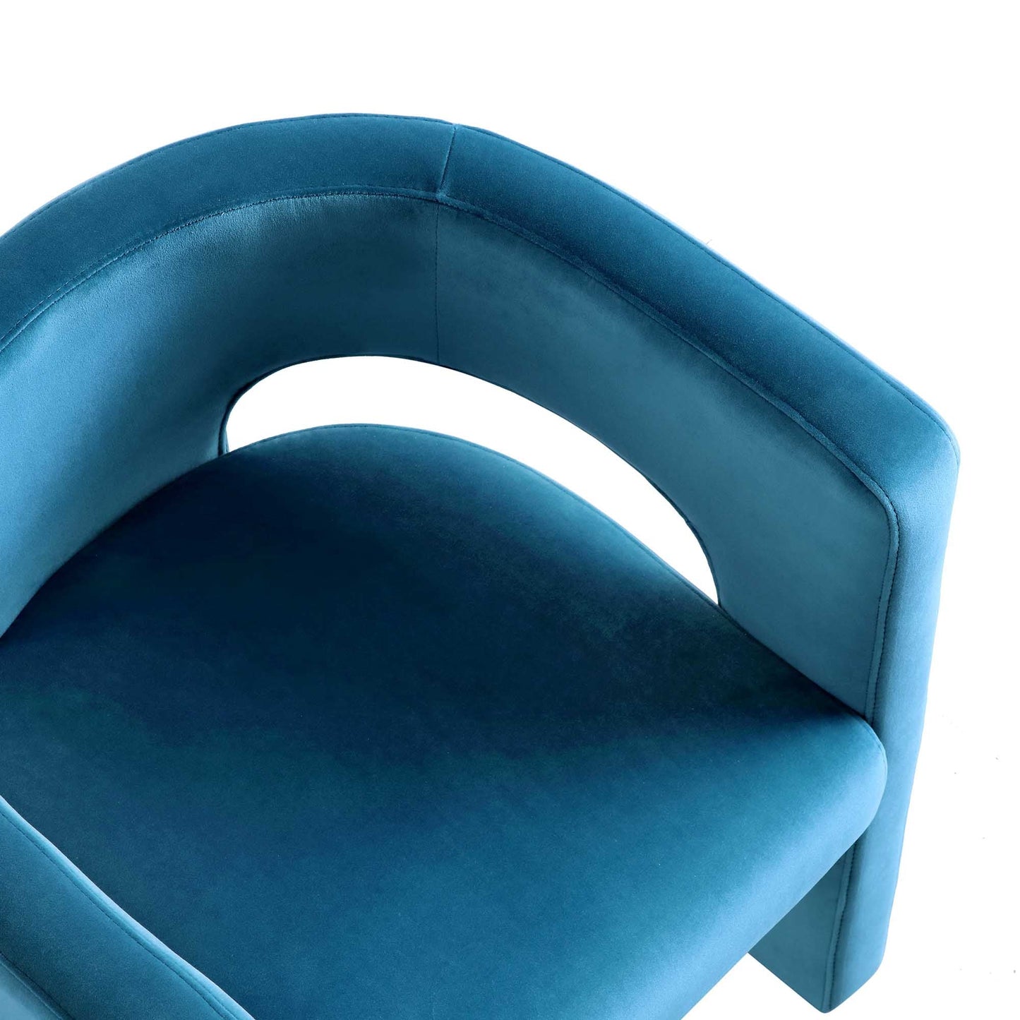 Chaise de salle à manger en velours bleu Air Force Greenwich