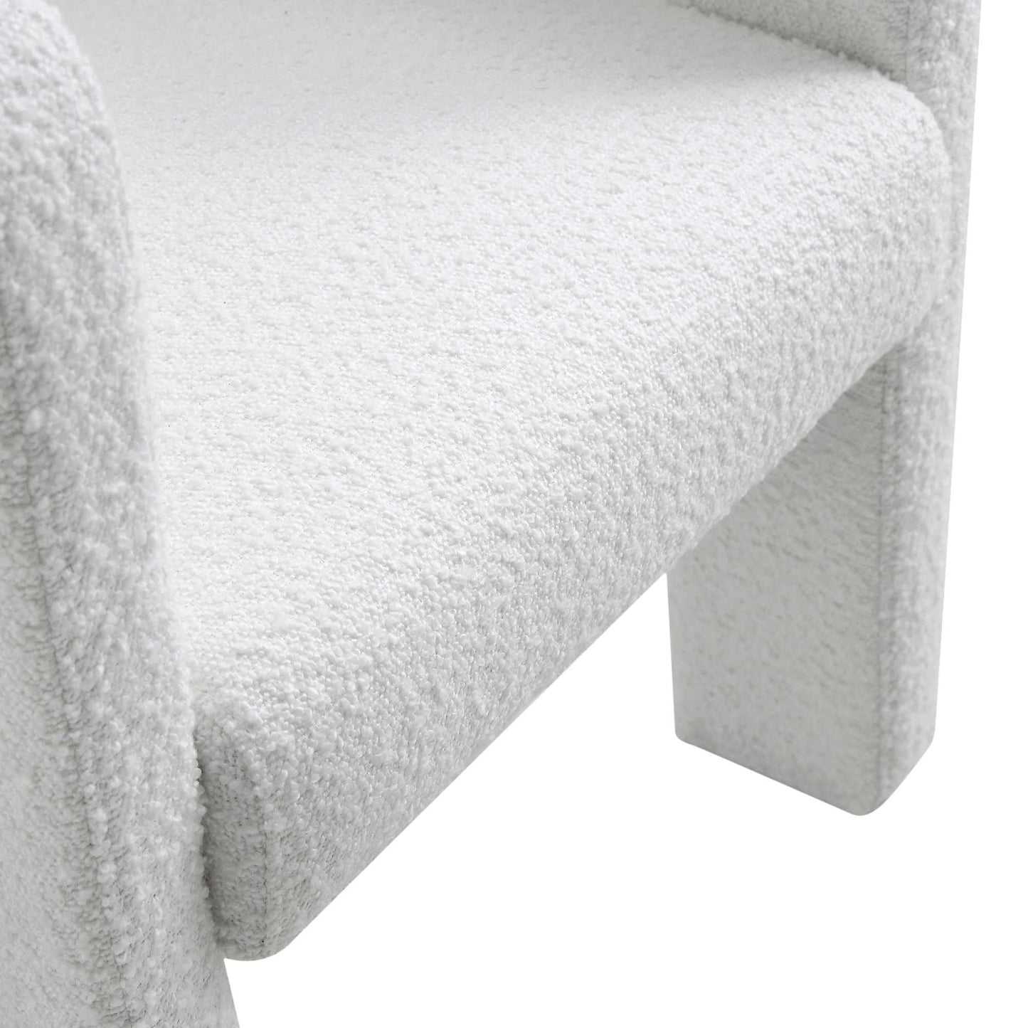 Chaise de salle à manger Greenwich White Boucle