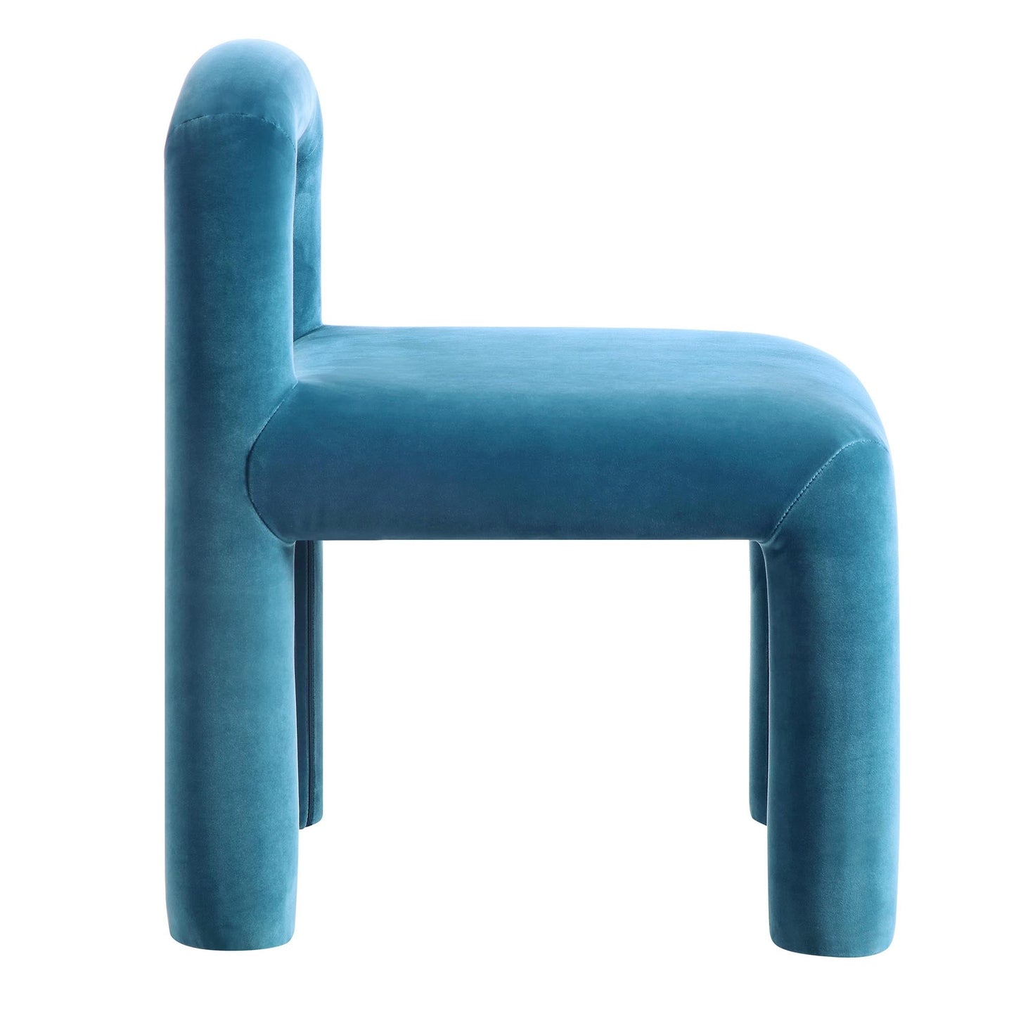 Chaise de salle à manger Libby en velours bleu Air Force