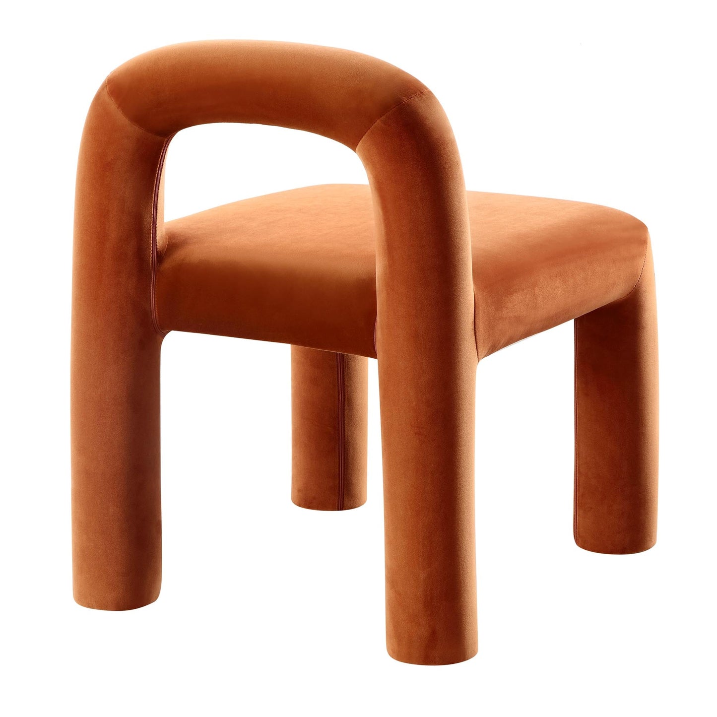 Chaise de salle à manger Libby en velours rouille