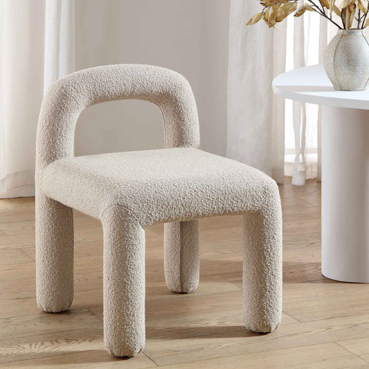 Chaise de salle à manger Libby Taupe clair Boucle