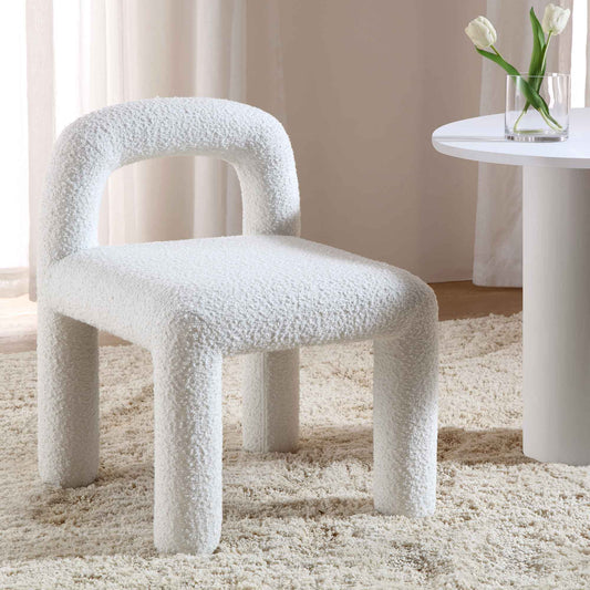 Chaise de salle à manger Libby White Boucle