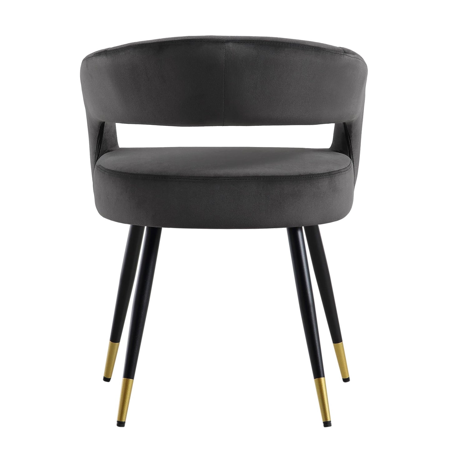 Ensemble de 2 chaises de salle à manger en velours anthracite Laurel Wave