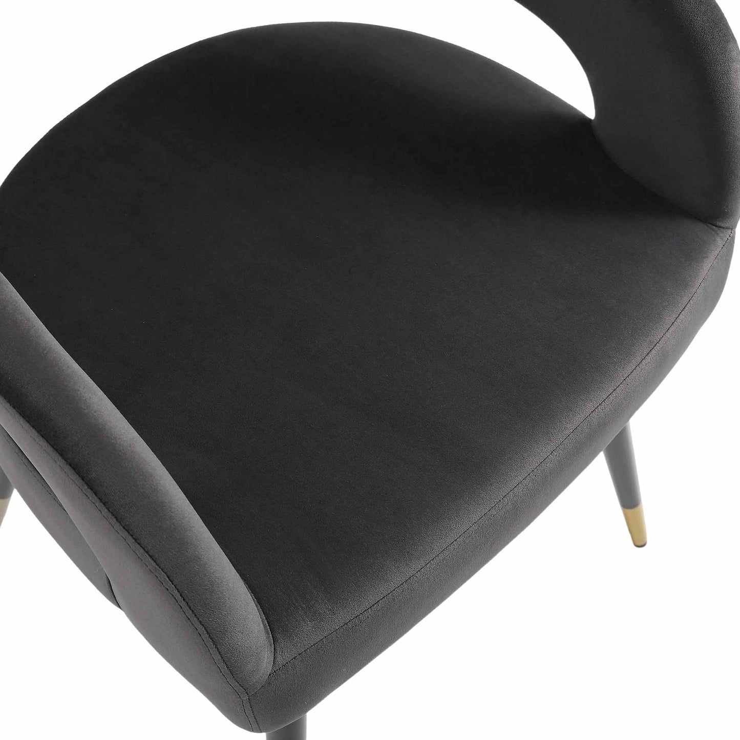 Ensemble de 2 chaises de salle à manger en velours anthracite Laurel Wave