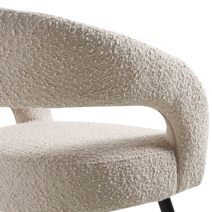 Ensemble de 2 chaises de salle à manger Laurel Wave Taupe Boucle