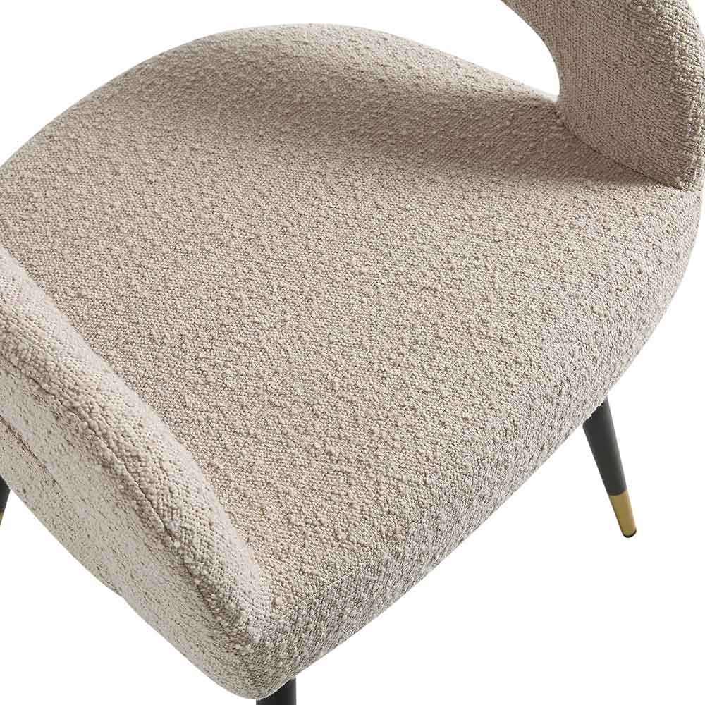 Ensemble de 2 chaises de salle à manger Laurel Wave Taupe Boucle