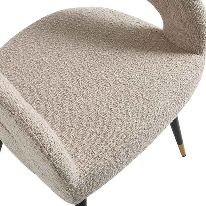 Ensemble de 2 chaises de salle à manger Laurel Wave Taupe Boucle