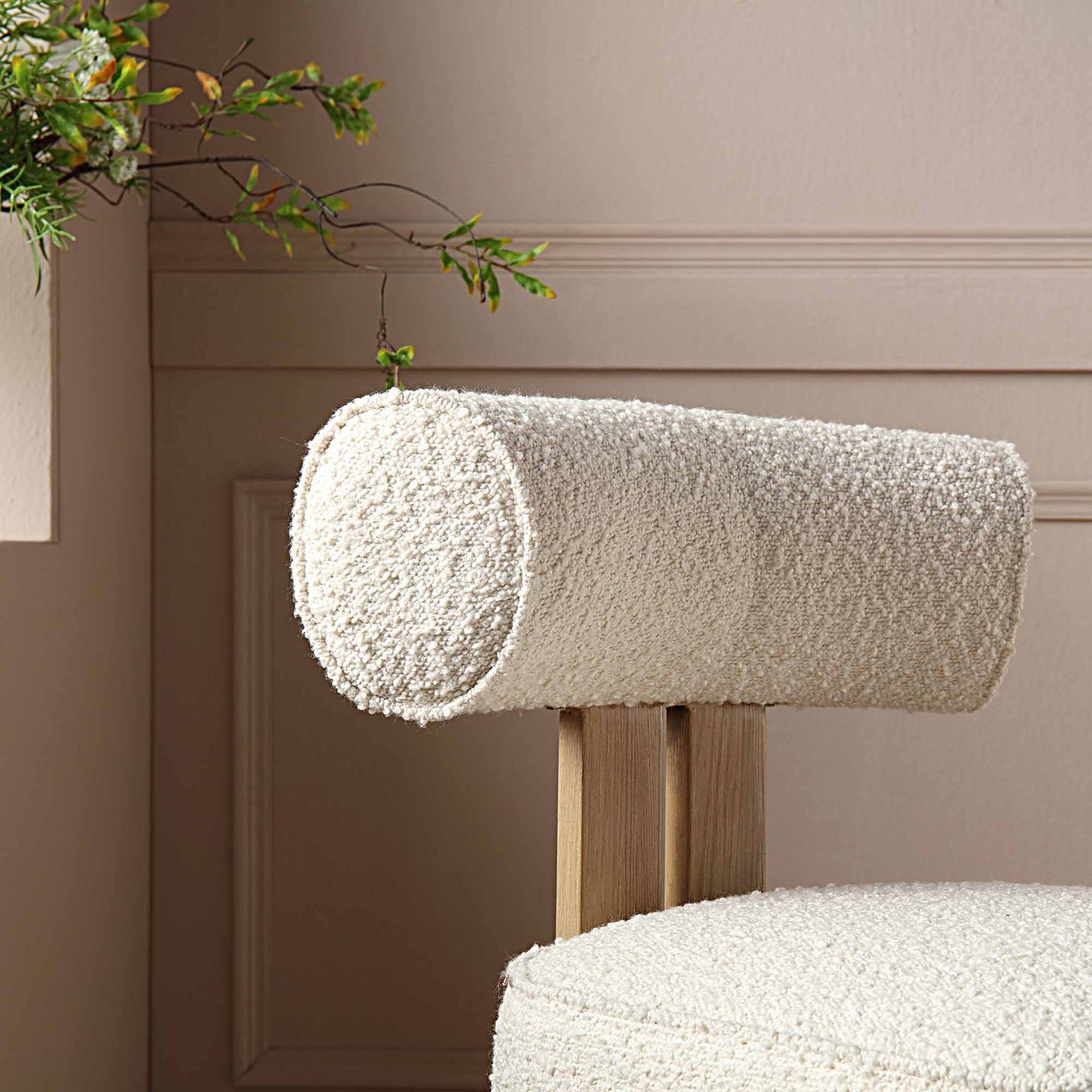 Chaise de salle à manger Ophelia Ecru Boucle