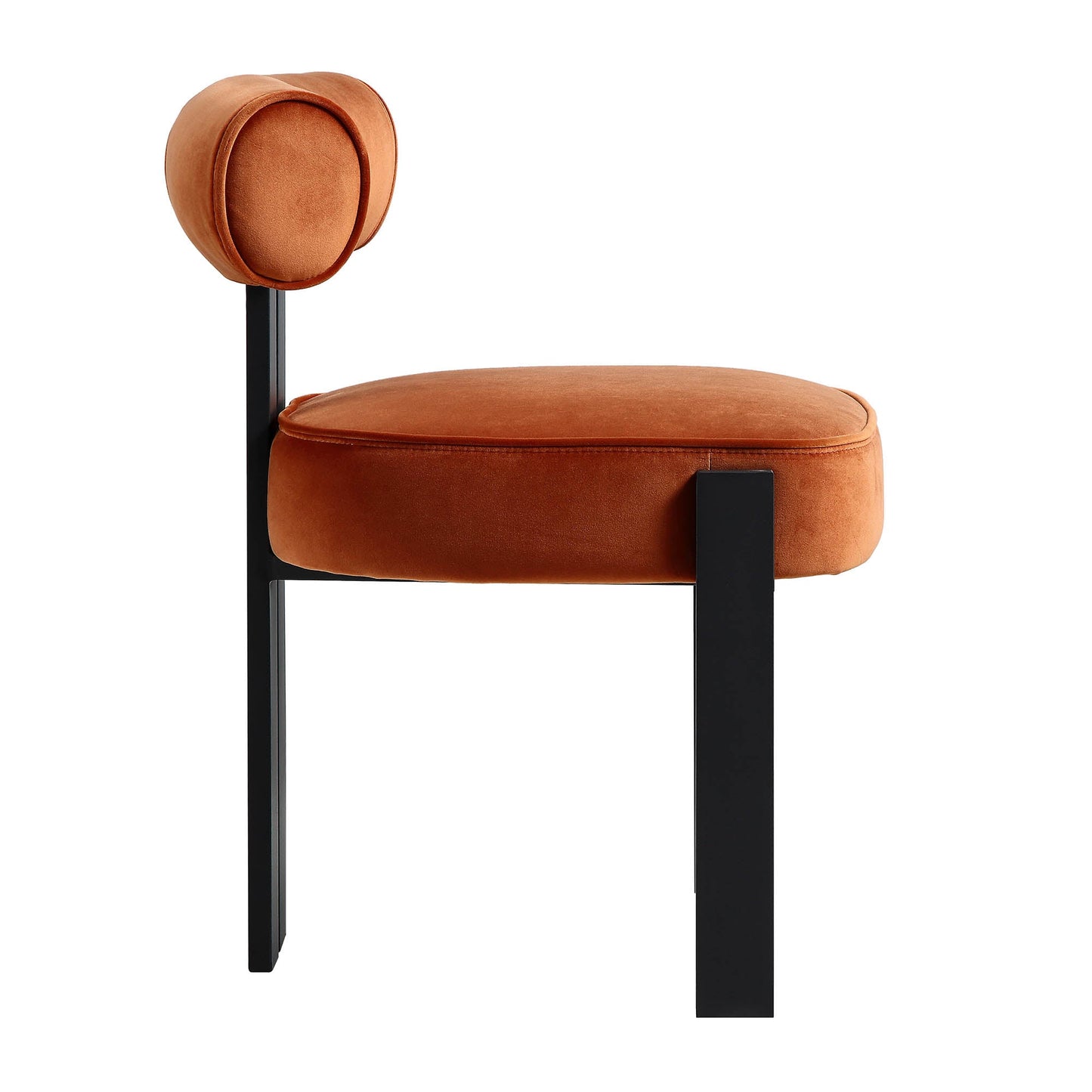 Chaise de salle à manger en velours rouille Ophelia