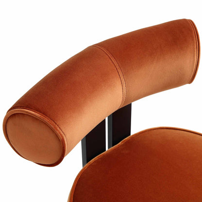 Chaise de salle à manger en velours rouille Ophelia