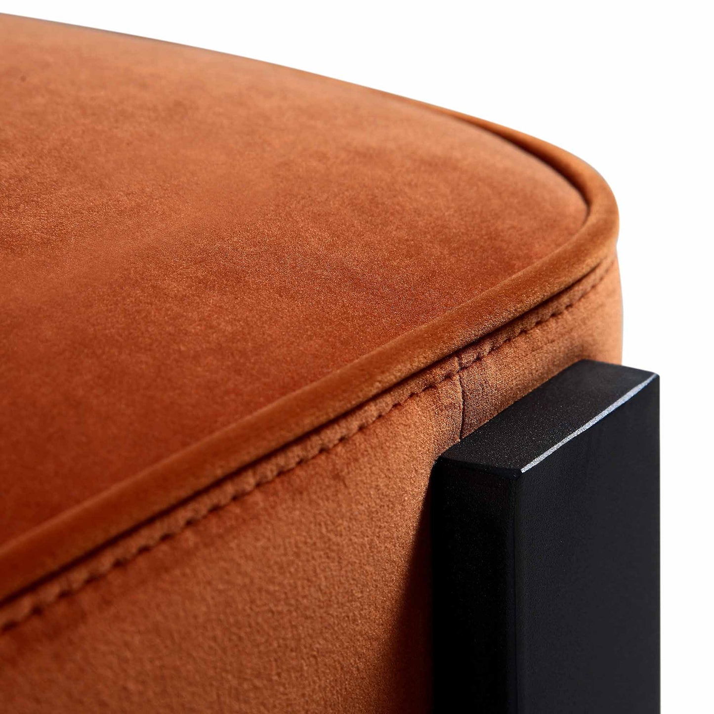 Chaise de salle à manger en velours rouille Ophelia