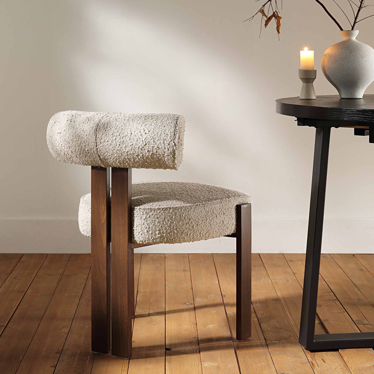 Chaise de salle à manger Ophelia Taupe Boucle