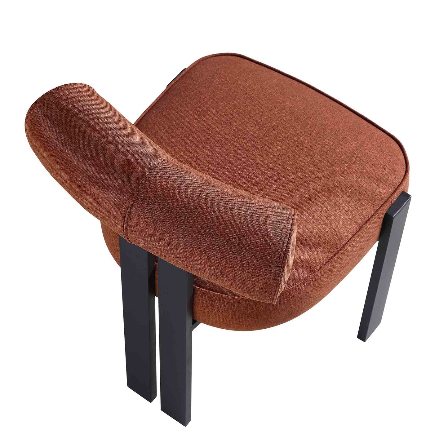 Chaise de salle à manger en tissu terre cuite Ophelia