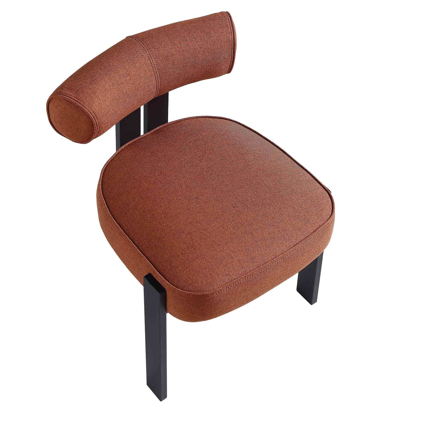 Chaise de salle à manger en tissu terre cuite Ophelia