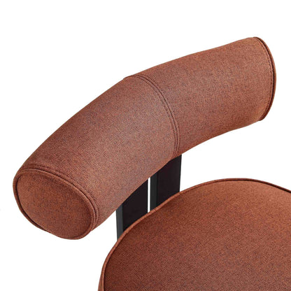 Chaise de salle à manger en tissu terre cuite Ophelia