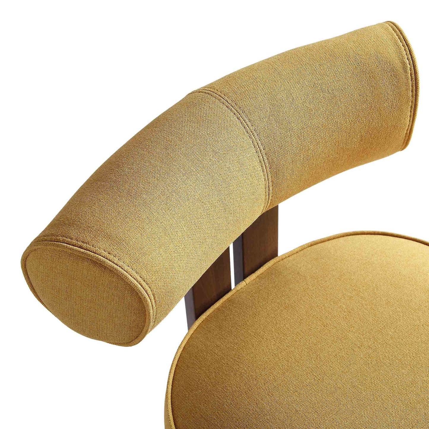 Chaise de salle à manger en tissu doré et miel Ophelia