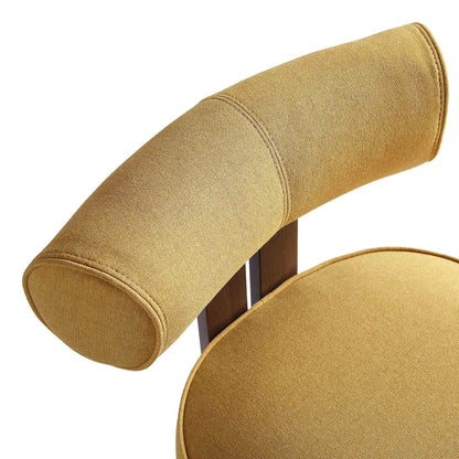 Chaise de salle à manger en tissu doré et miel Ophelia