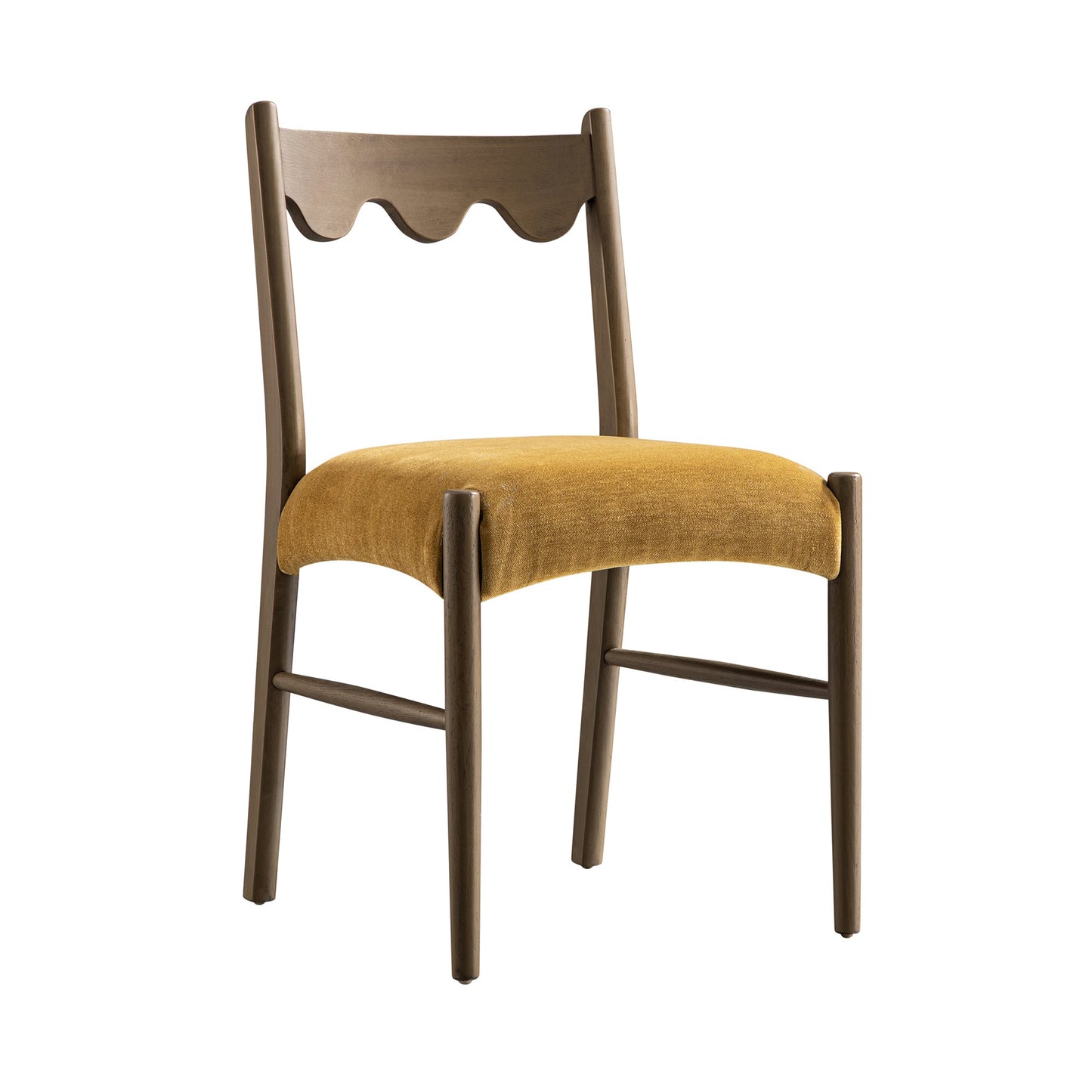 Ensemble de 2 chaises de salle à manger Ludlow, chenille miel épicé | Chêne argenté