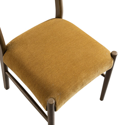 Ensemble de 2 chaises de salle à manger Ludlow, chenille miel épicé | Chêne argenté