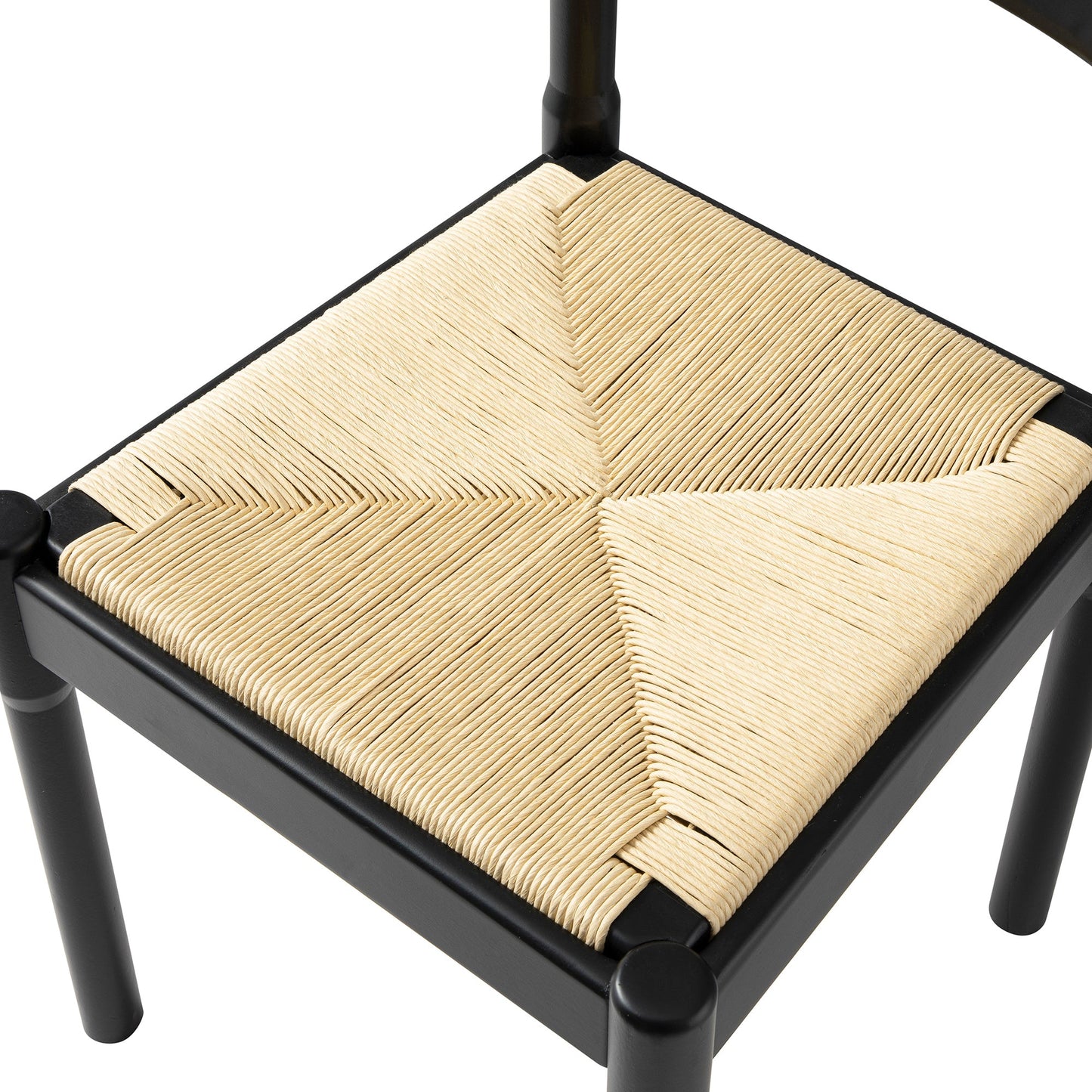 Chaise de salle à manger 2 en 1 Minley, noir mat