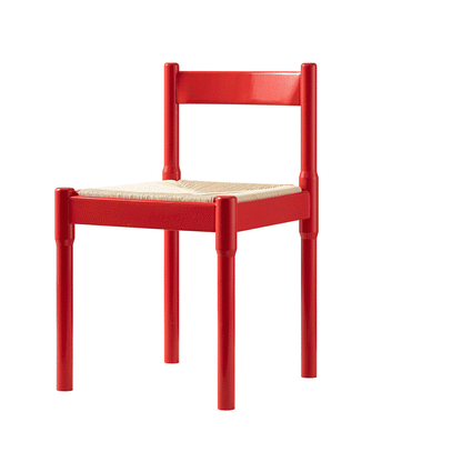Chaise de salle à manger 2 en 1 Minley, rouge brillant