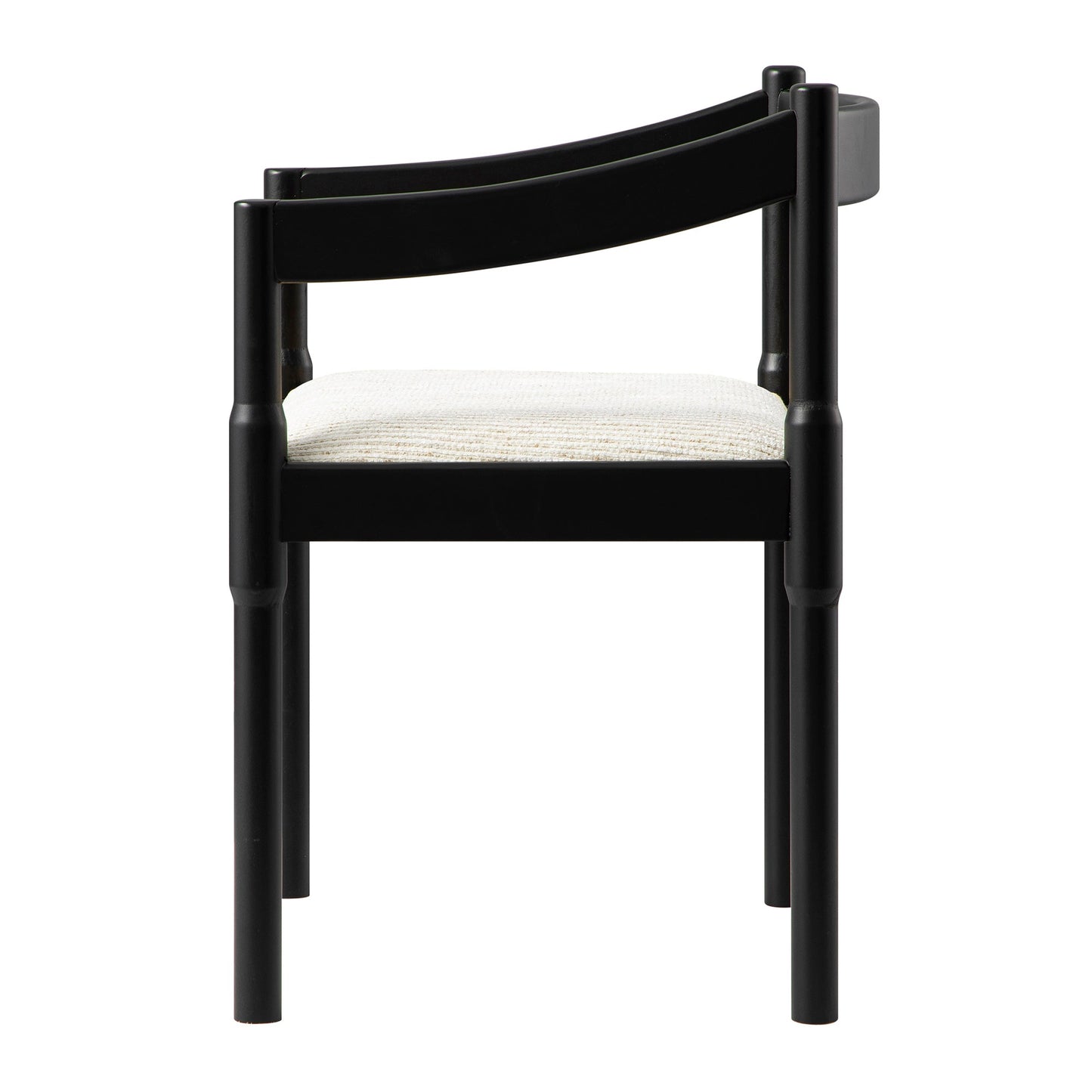Chaise Carver 2 en 1 Minley, noir mat
