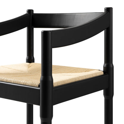 Chaise Carver 2 en 1 Minley, noir mat
