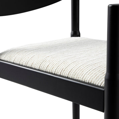 Chaise Carver 2 en 1 Minley, noir mat