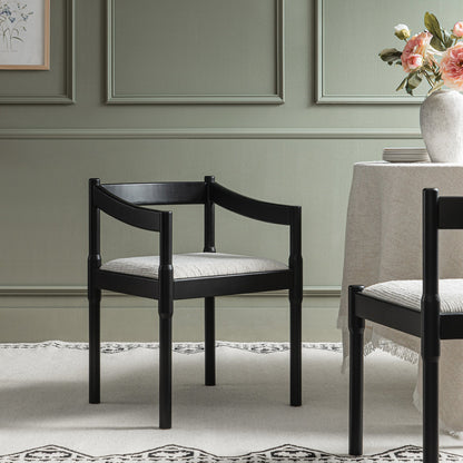 Chaise Carver 2 en 1 Minley, noir mat