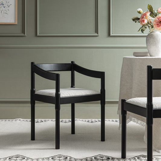 Chaise Carver 2 en 1 Minley, noir mat