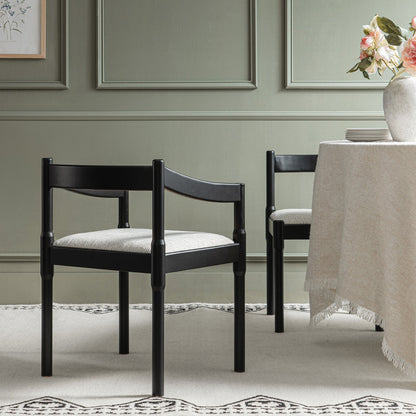 Chaise Carver 2 en 1 Minley, noir mat