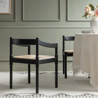 Chaise Carver 2 en 1 Minley, noir mat