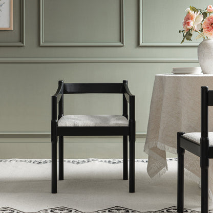 Chaise Carver 2 en 1 Minley, noir mat