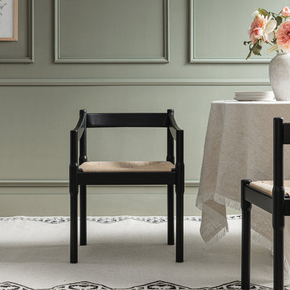 Chaise Carver 2 en 1 Minley, noir mat