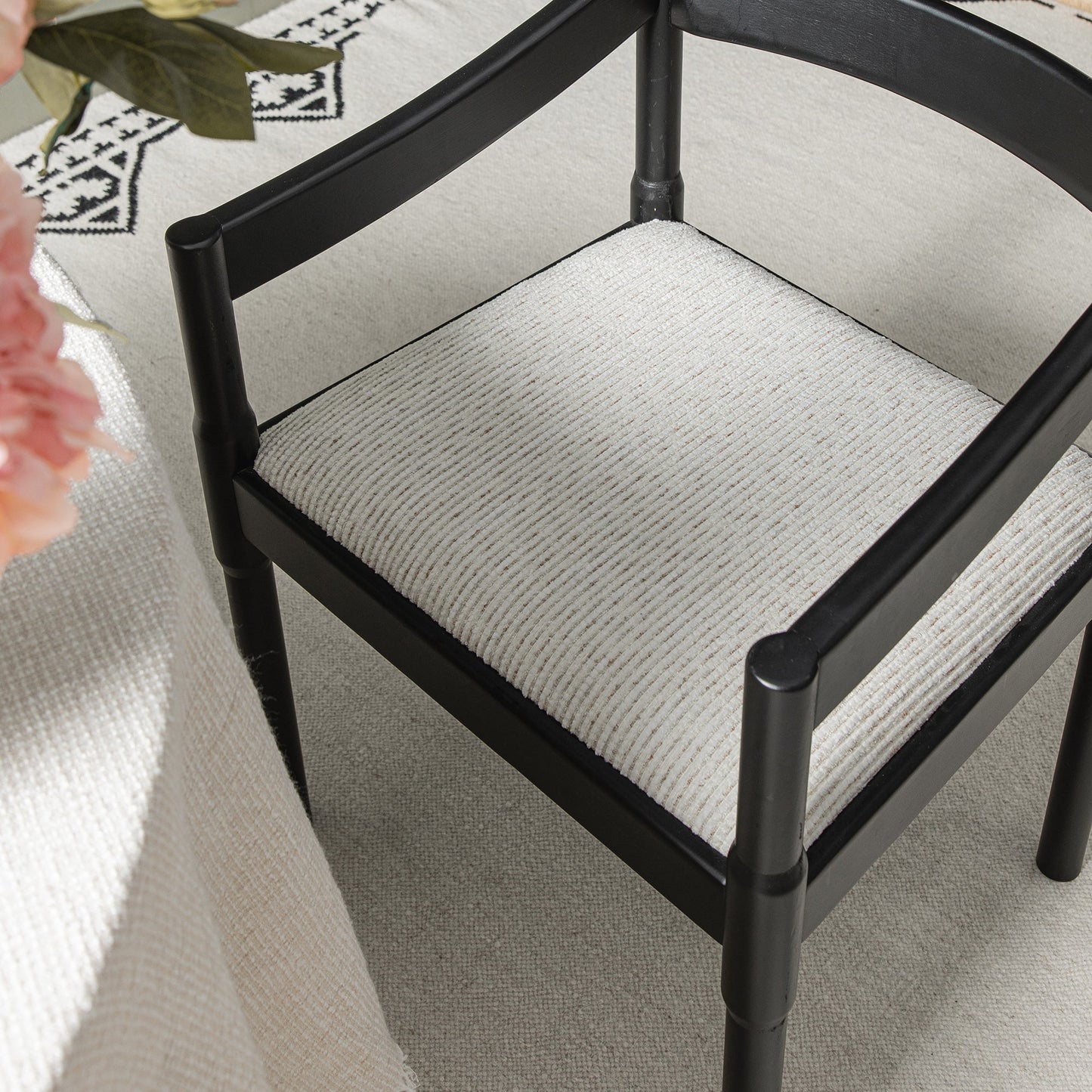 Chaise Carver 2 en 1 Minley, noir mat