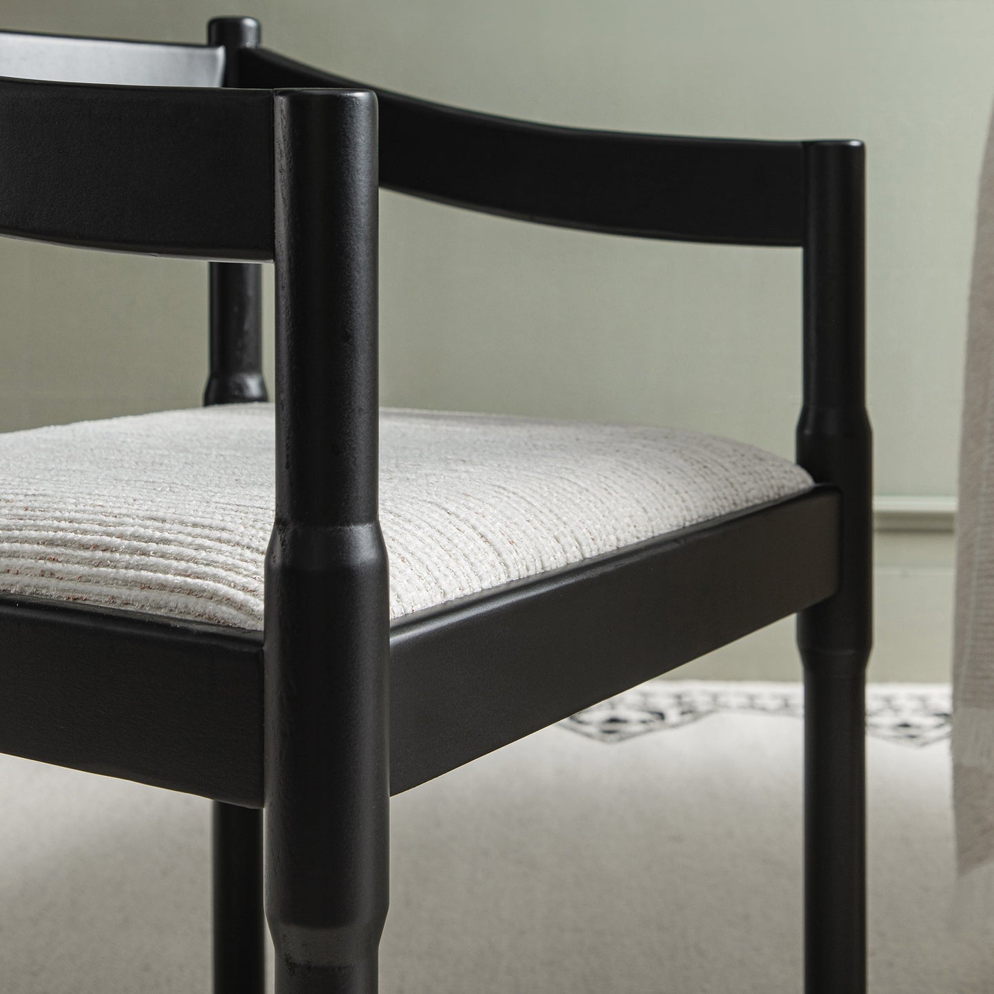 Chaise Carver 2 en 1 Minley, noir mat