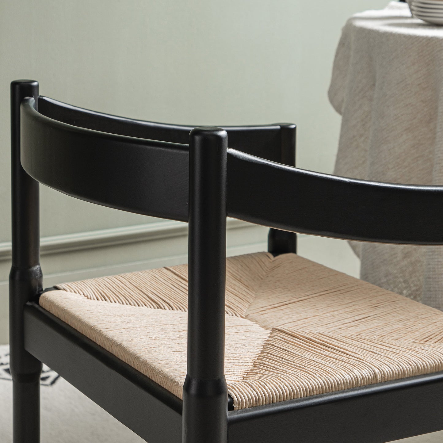 Chaise Carver 2 en 1 Minley, noir mat