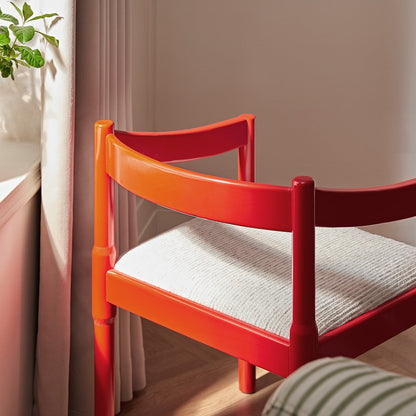 Chaise Carver 2 en 1 Minley, rouge brillant