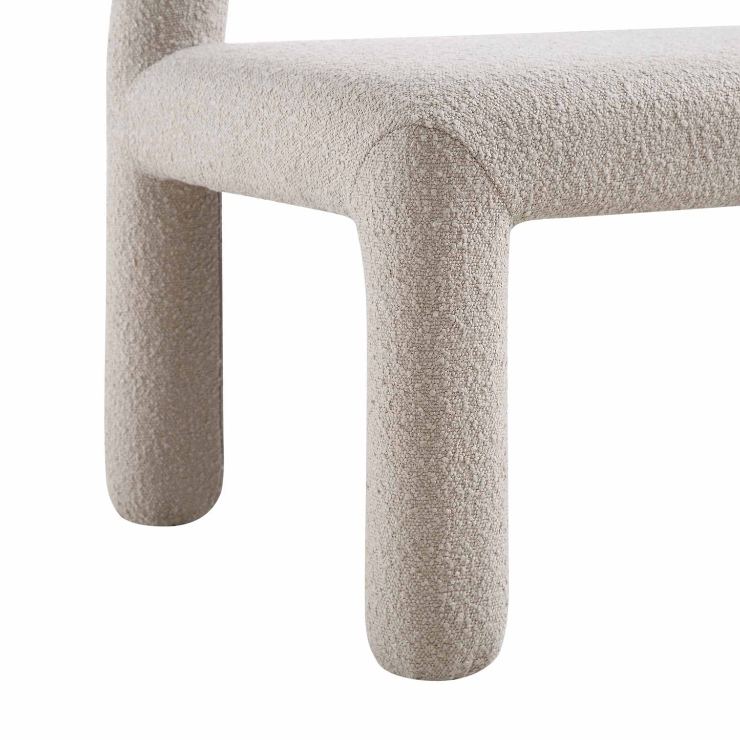 Banc de salle à manger 3 places Libby Taupe clair Boucle