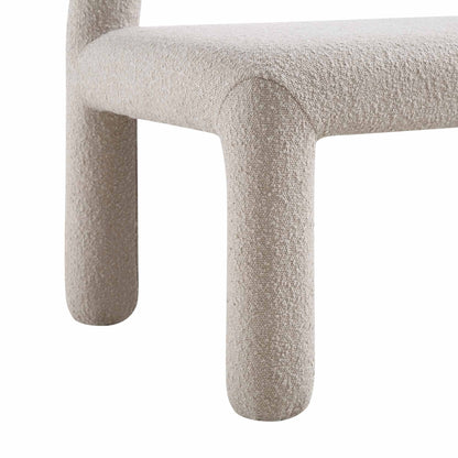 Banc de salle à manger 3 places Libby Taupe clair Boucle