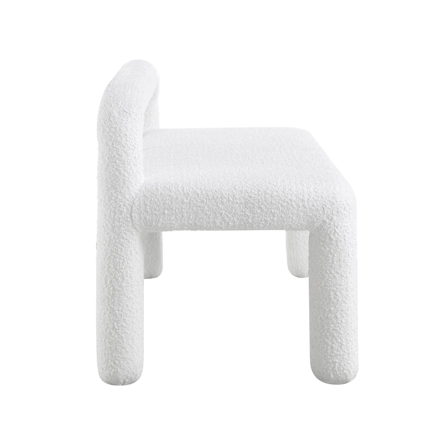 Banc de salle à manger 3 places Libby Light White Boucle