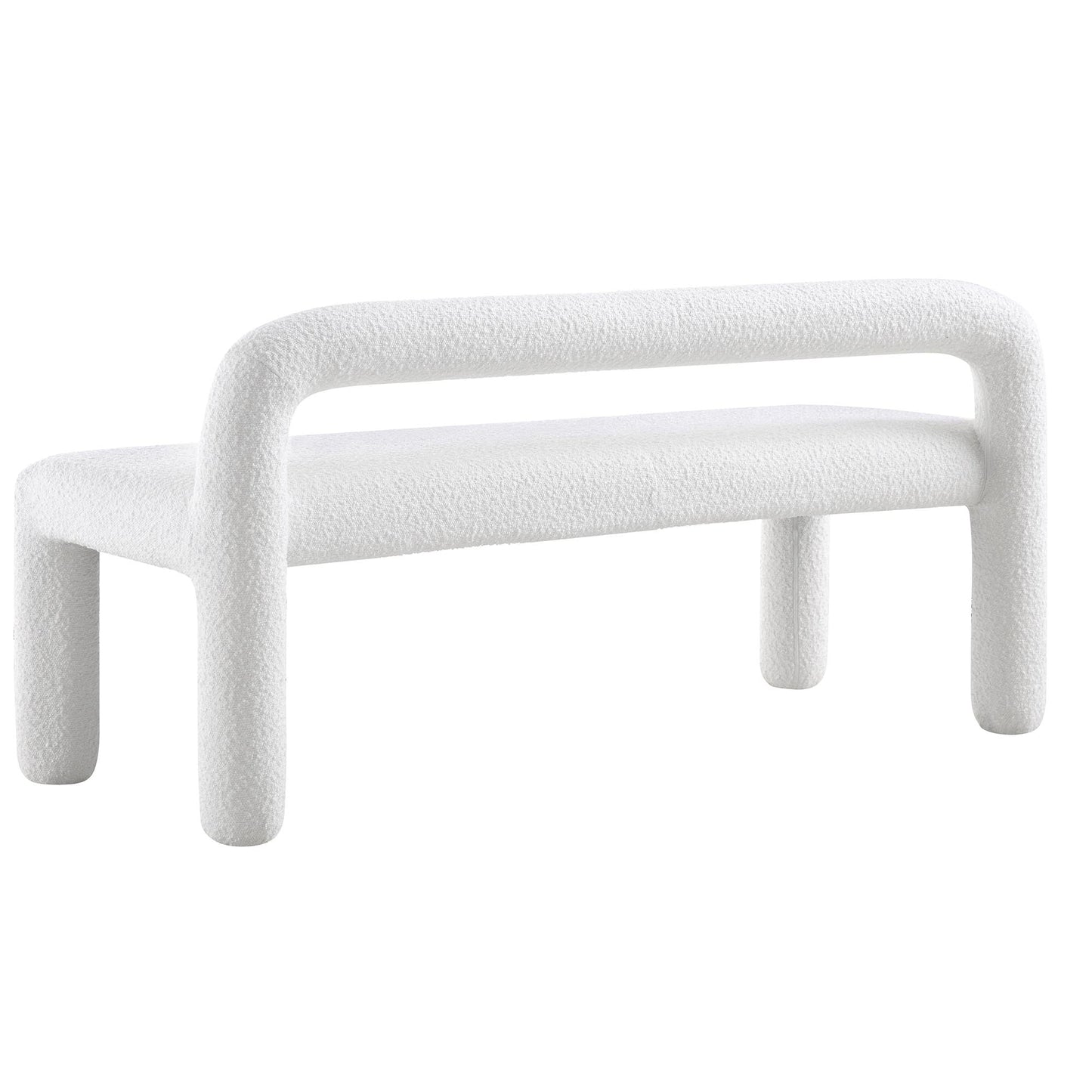 Banc de salle à manger 3 places Libby Light White Boucle