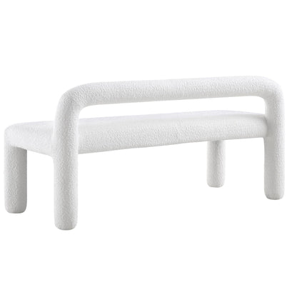 Banc de salle à manger 3 places Libby Light White Boucle