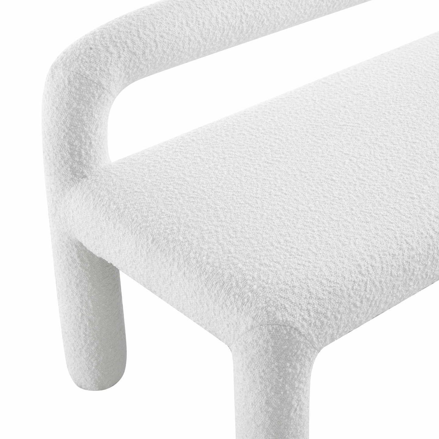 Banc de salle à manger 3 places Libby Light White Boucle