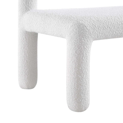 Banc de salle à manger 3 places Libby Light White Boucle