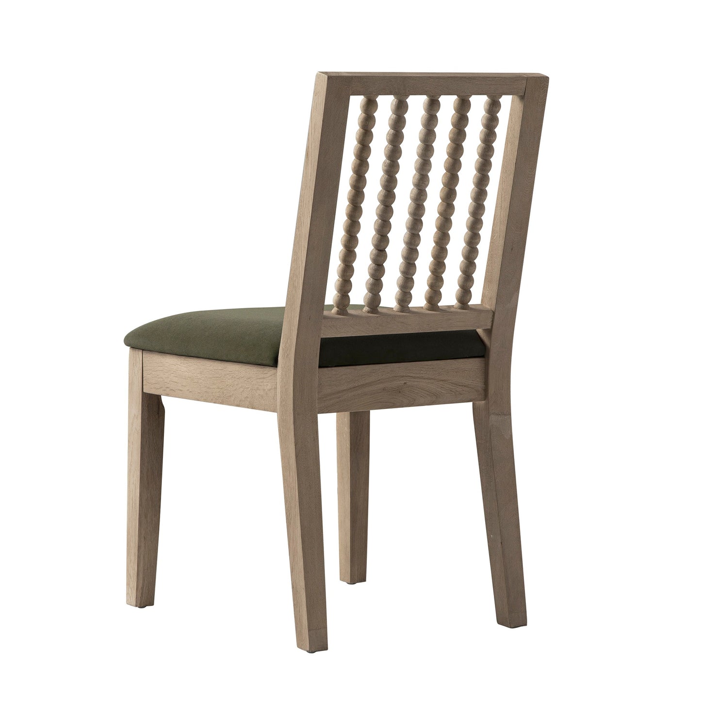 Ensemble de 2 chaises de salle à manger Hemingford en velours vert mousse et chêne lavé