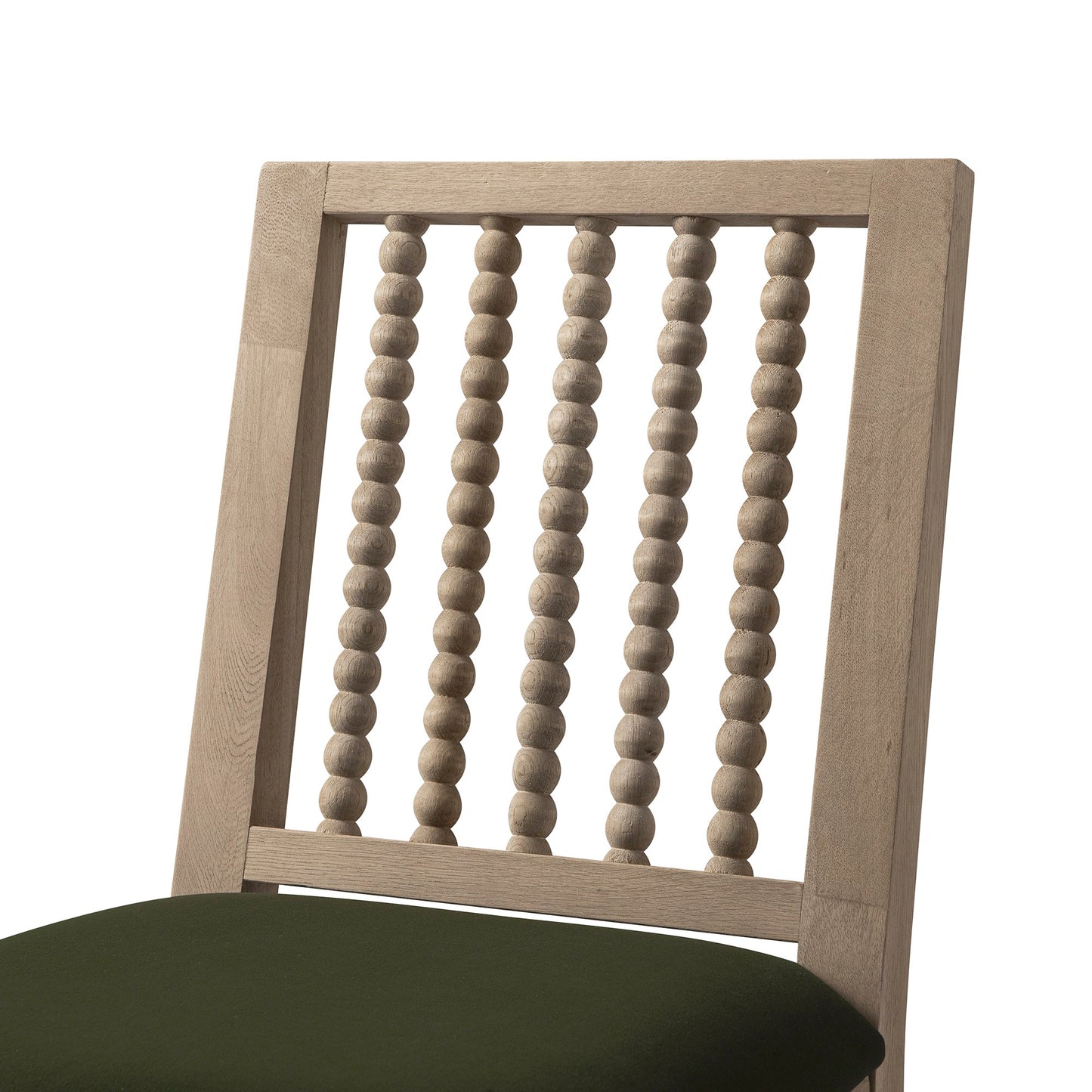 Ensemble de 2 chaises de salle à manger Hemingford en velours vert mousse et chêne lavé