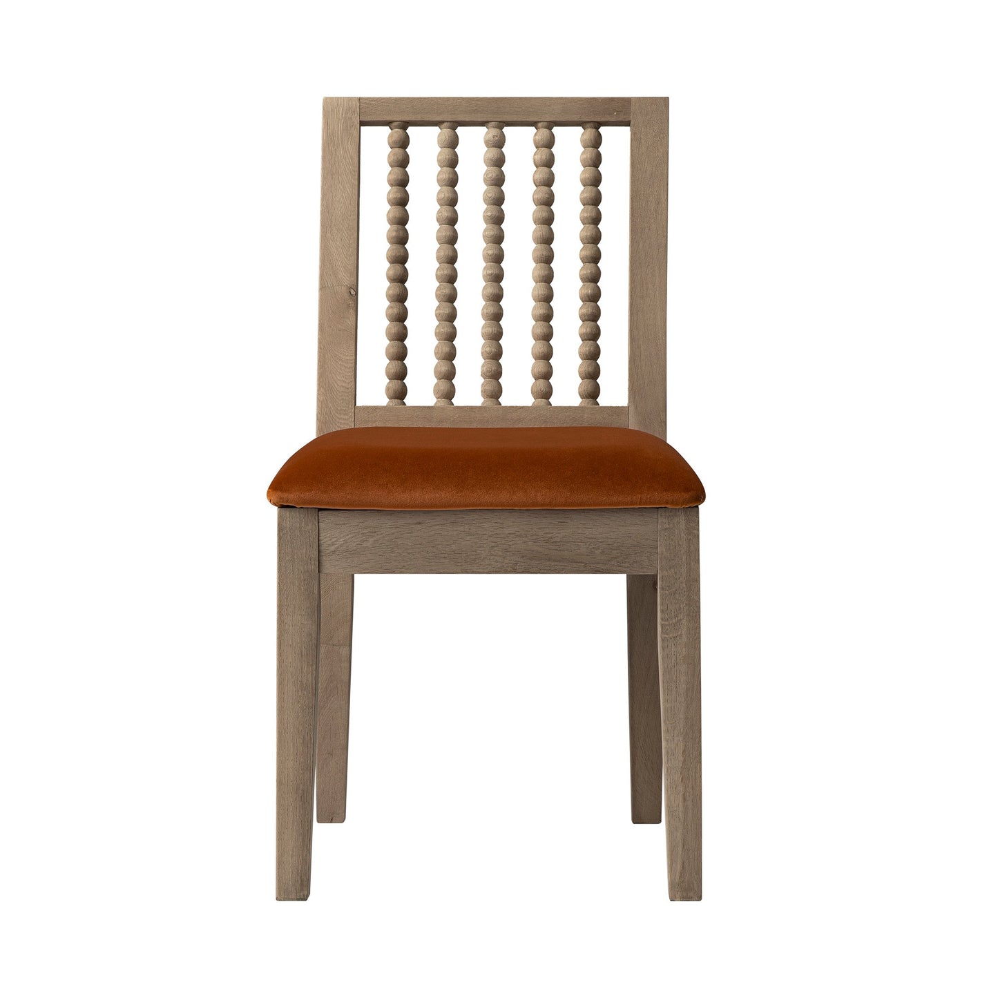 Ensemble de 2 chaises de salle à manger Hemingford en velours rouille et chêne lavé